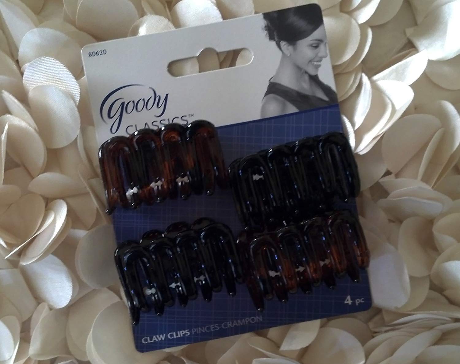 Goody WoMens Classics Claw Clip, Wavy, 4 Count