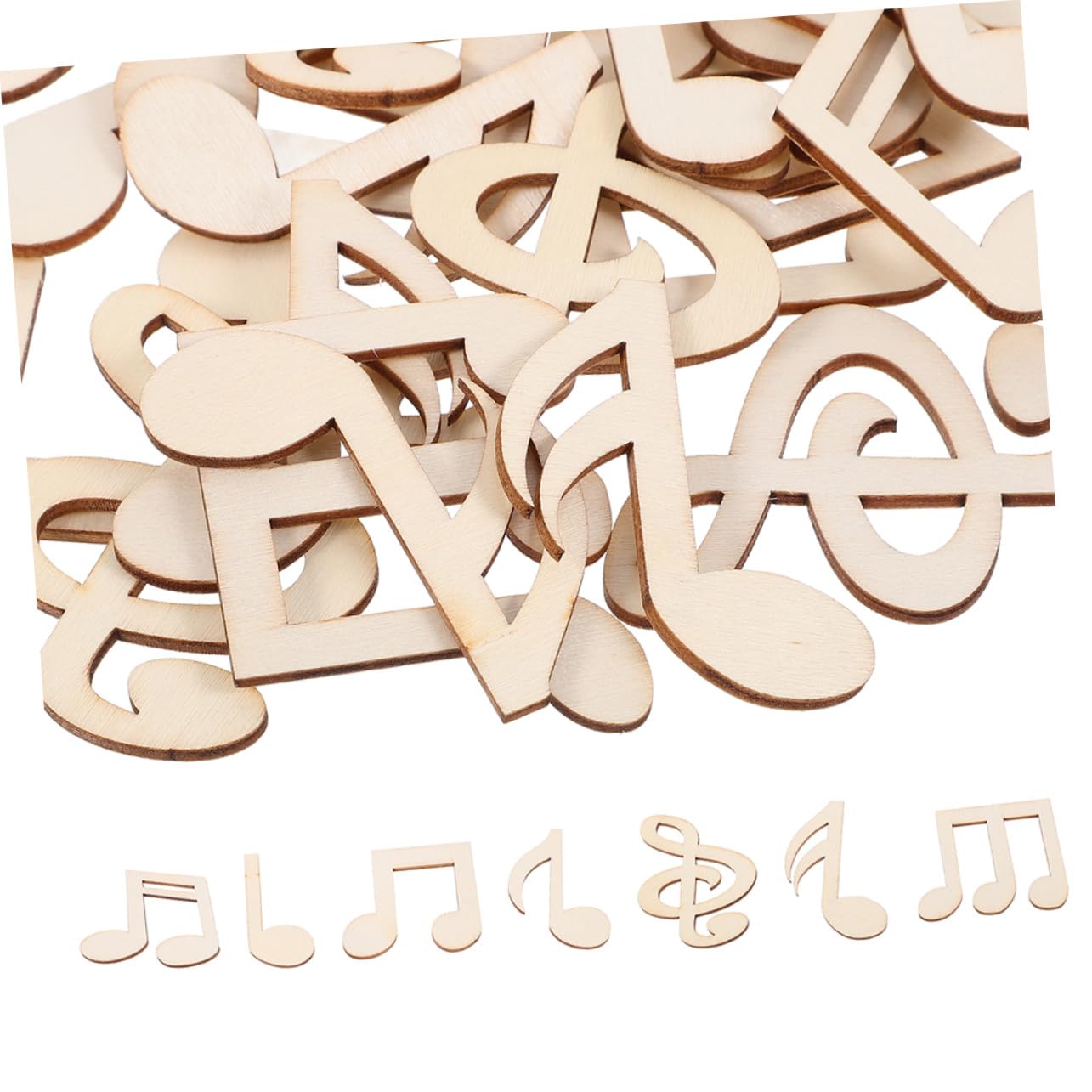 Notes de musique non peintes x100 pour DIY et décoration créative