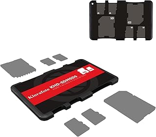 Kiorafoto KHD-SDMSD6 Easy Carry 4+2 Slots Slim Credit Card Size Lightweight Portable SD TF MSD Memory Card Case Storage Keeper Holder for 4 SD SDHC SDXC + 2 TF MSD Microsd Microsdhc Microsdxc Cards