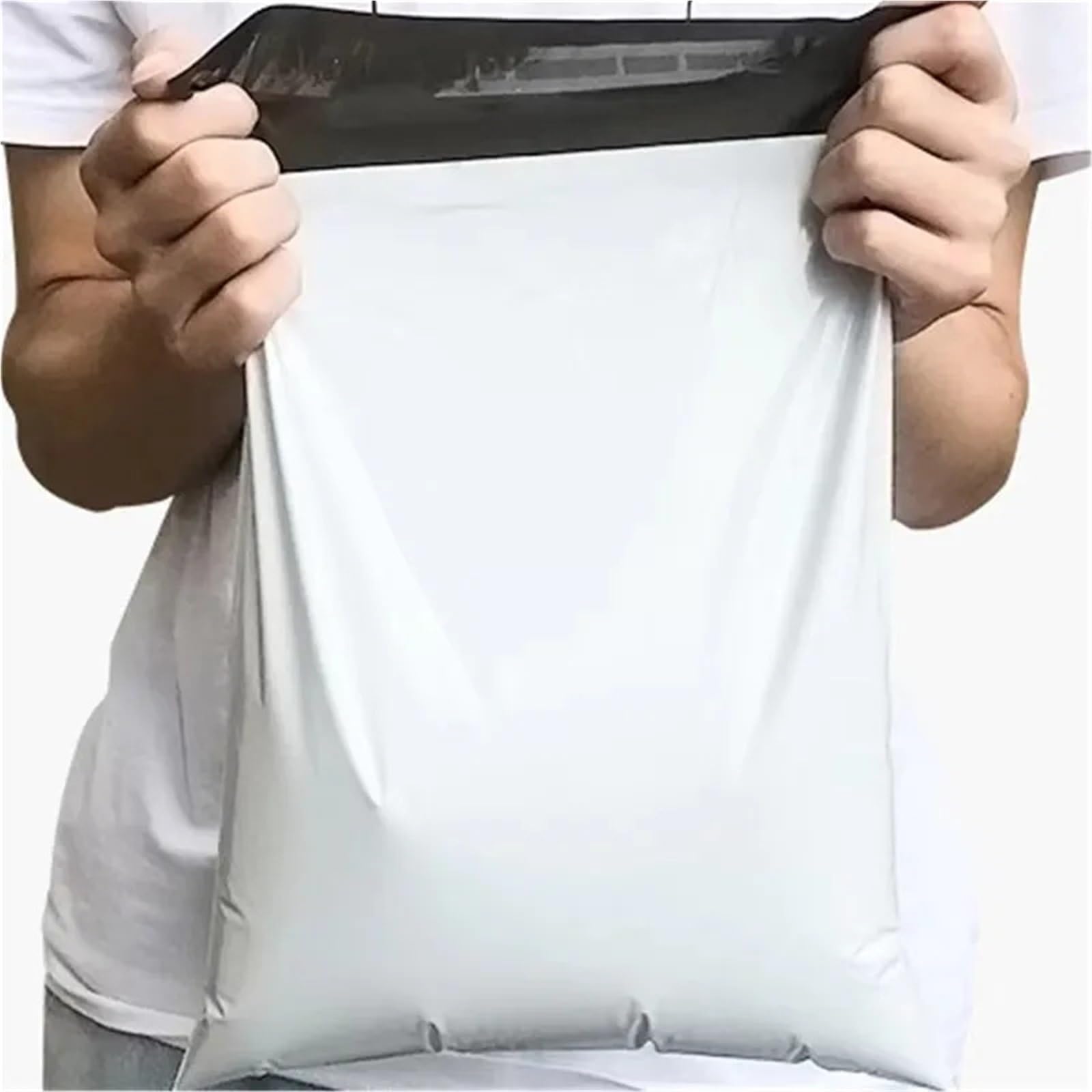 versandtaschen Grau Weiß Mail Express Taschen Ploy Opaque Umschlag Lagerung Kurier Mailing Siegel(50X55X5cm 20pcs)