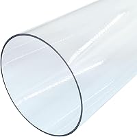 Piutouyar Clear Polycarbonate Rigid Tubing Pipe 3.78" ID x 4" OD x 12" Length - Durable Transparent Tube for DIY Projects