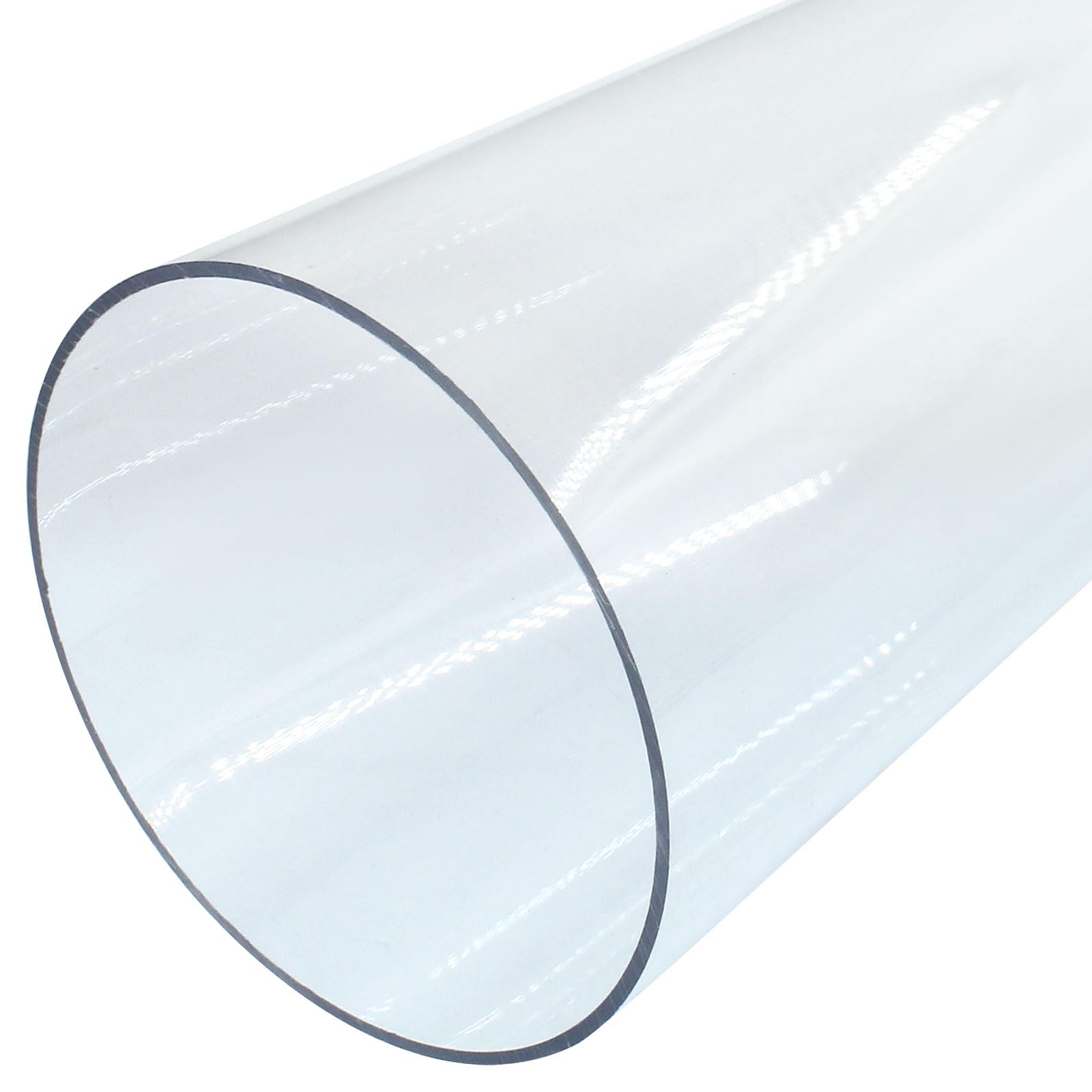 Tubo rígido redondo transparente de policarbonato 96x100x305 mm