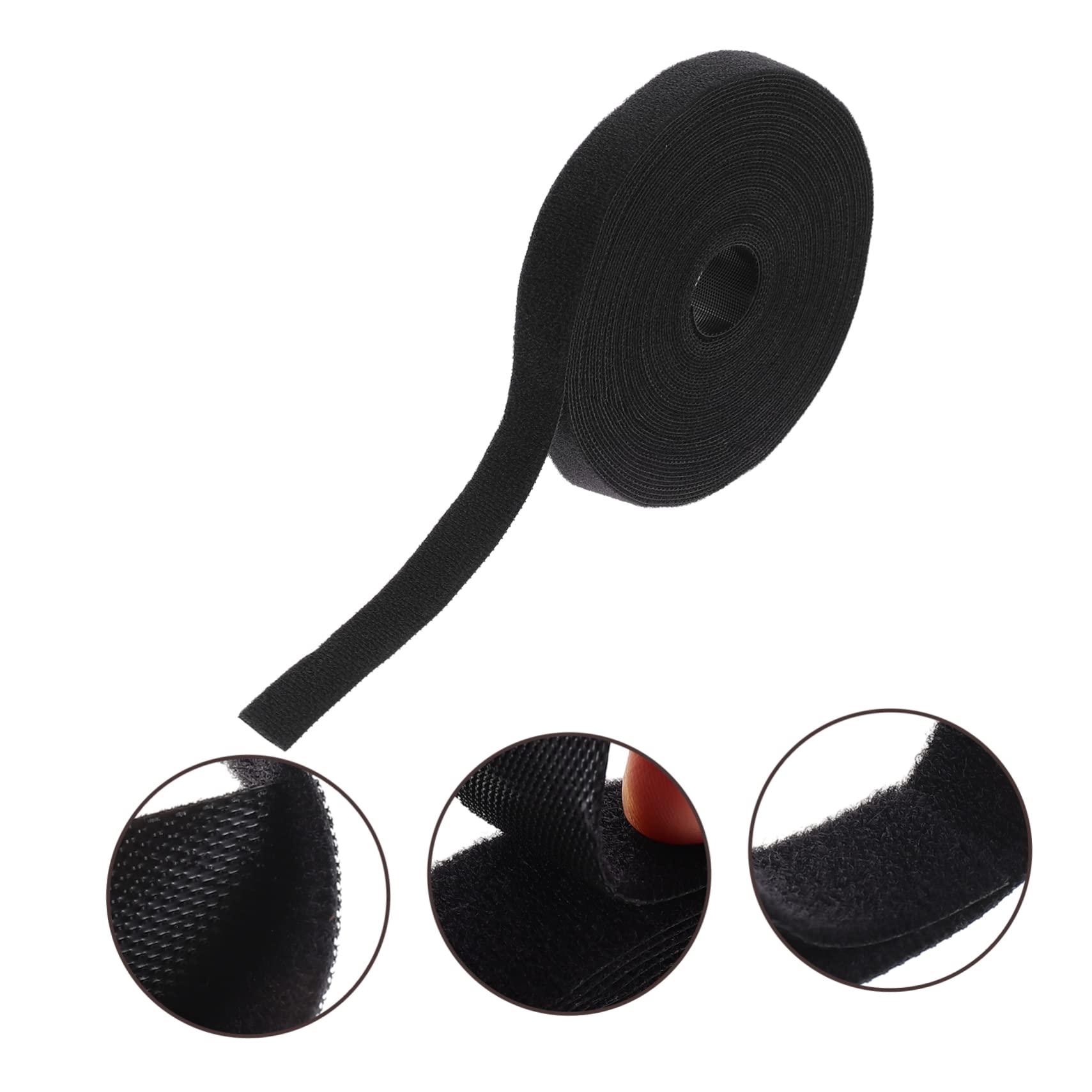 STOBOK 4 Rollen Kabel Klebriger Kordelstreifen-organizer Wire-wrap-management-riemen Riemen Aus Nylonschnur Draht-organizer-streifen Mischung Aus Nylon Und Polyester Black