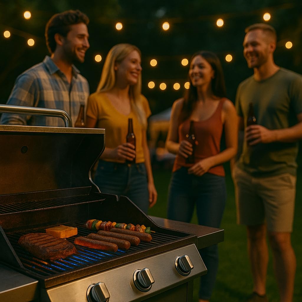 Wiltec Griglia rettangolare in acciaio inox 67 x 40 cm per barbecue a carbone e a gas