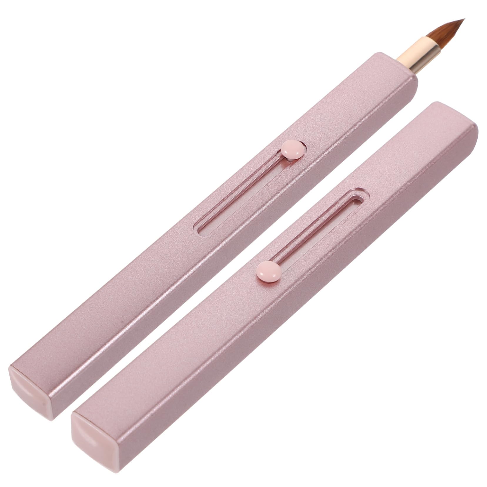 TOVINANNA 2-in-1 Lip Makeup Brush Tool Retractable Lipstick Brush Lip Gloss Applicator Cap for Cleanliness Soft Bristles for Easy Application Women's Makeup Kit