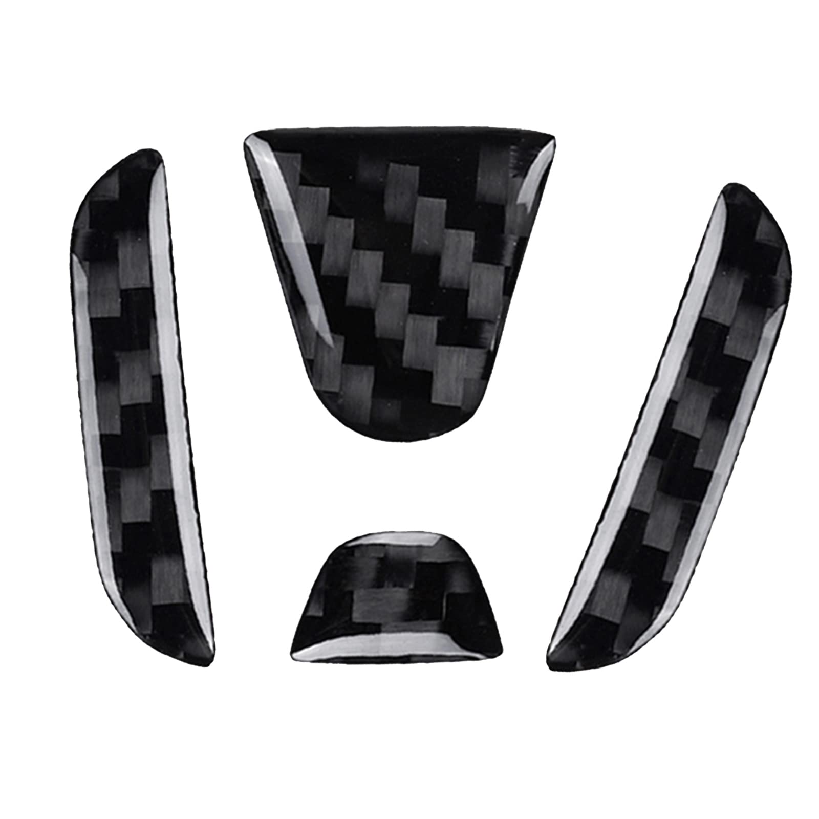 LANZMYAN Compatible with Car Rear Tailgate Emblem Logo Trim Accessories Carbon Fiber Emblem Badge Decal Cover Sticker for Honda Accord 10th Gen 2018-