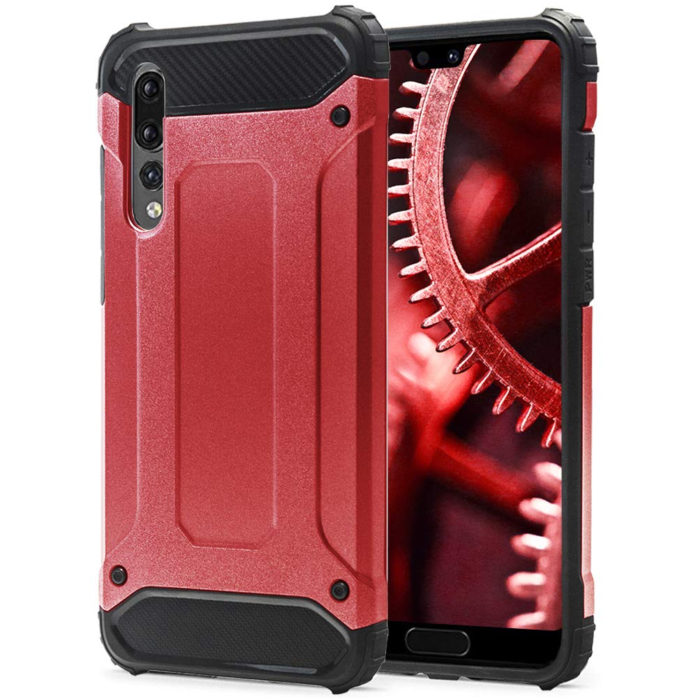 MY_CASE Red Armor Cover for Huawei P20 Pro | TPU + Plastic Protective Case