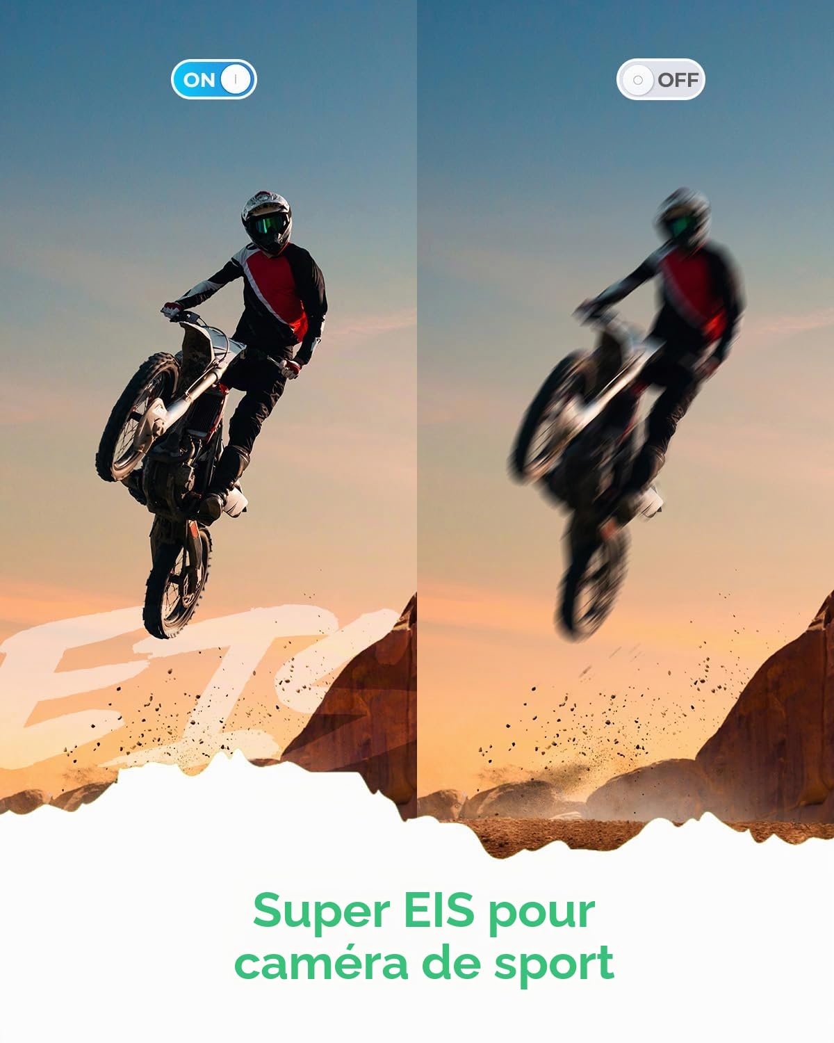 Caméra Sport 4K 60 FPS avec MicroSD 64 GB, 48MP WiFi Action Caméra 170 ° Sportive Caméra sous-Marine 40M avec Télécommande, Microphone Externe, 2 X1350mAh Batteries et Chargeur