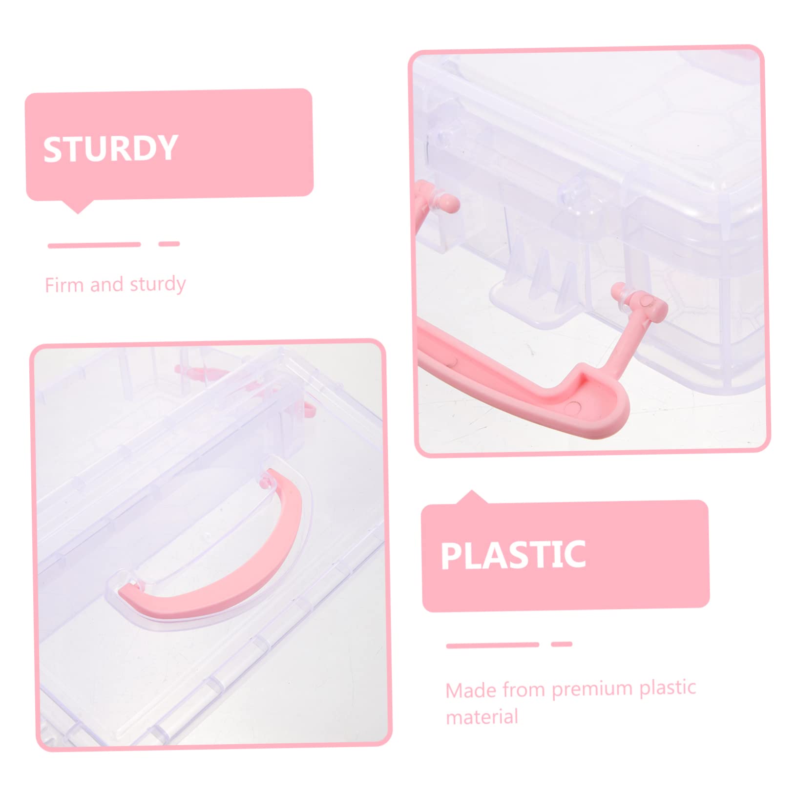 Scatole Portapenne Impilabili in Plastica Organizer Con Clip Per Cancelleria