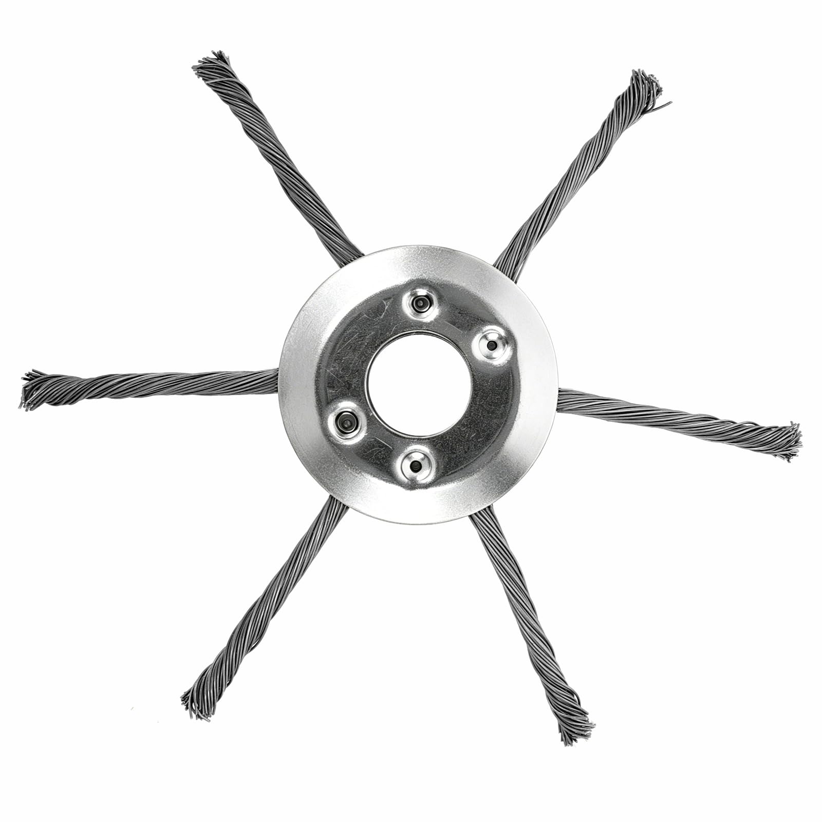 Cabezal de Cortabordes de Alambre de Acero con Nudo Trenzado, Disco de Desbrozadora de Alambre de Acero con 6 Cabezales para Accesorio de Repuesto de Cortacésped de Jardín