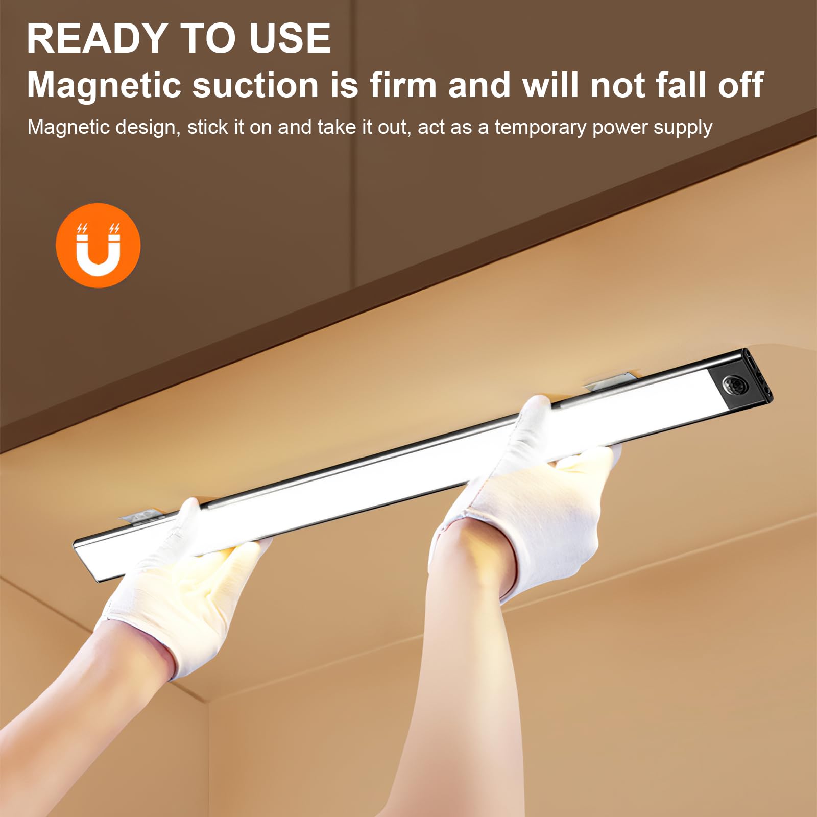 Luce LED Armadio Ricaricabile Con Sensore - Lampada A Movimento Per Cucina, Guardaroba E Scale - Foto 7