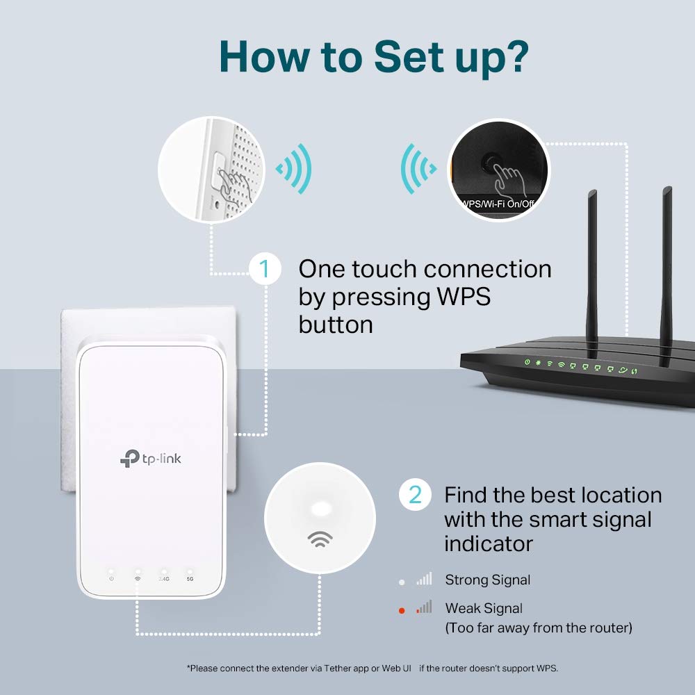 MERCUSYS OneMesh RE300 Mesh Ripetitore WiFi Wireless, Dual-Band 1200Mbps, Tecnologia, Compatibile con Modem Router, Bianco