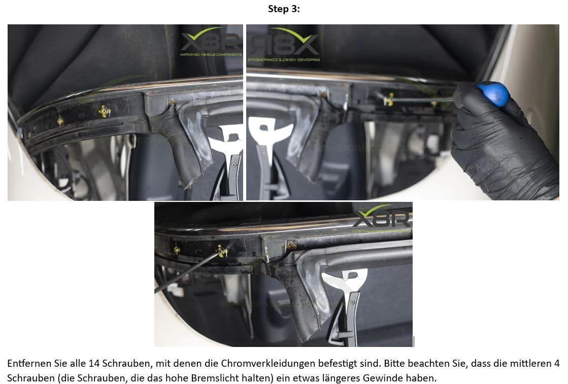 X8R Dichtung Chrom Zierleiste Verdeck kompatibel mit Mini Cooper Cabrio Bj 04-15