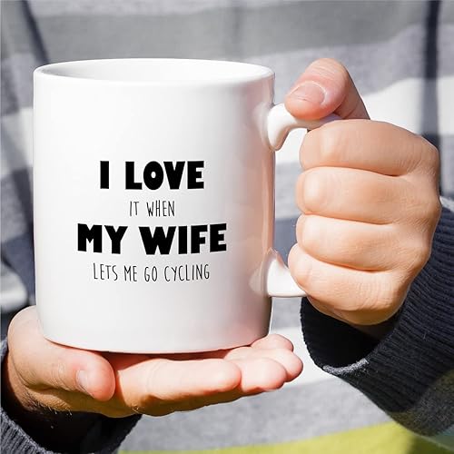 Miniatura 5 de Retreez Taza divertida  Taza de café de cerámica con texto en inglés "I Love My Wife", de 11 onzas, divertida, sarcasmo, sarcástico, motivacional,