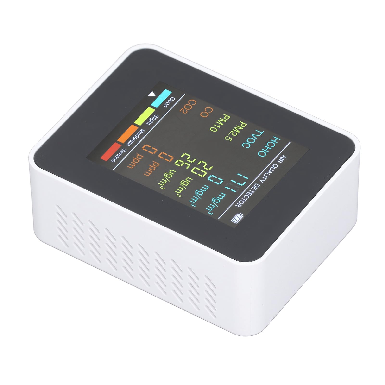 Testeur de qualité Smartair Portable, Testeur de qualité l'Air Préfessionall Indoor Air Quality Monitor Quality Monitor Indoor Portable Meters for Home and Office (White)