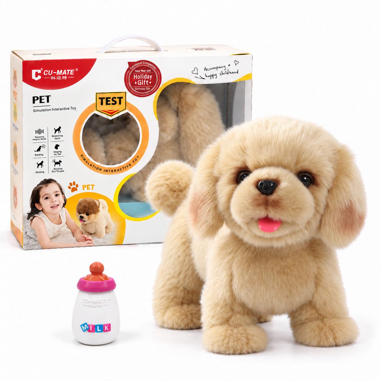 Amazon.com: CU-MATE Electronic Walking Dog Toy, Interactive Plush