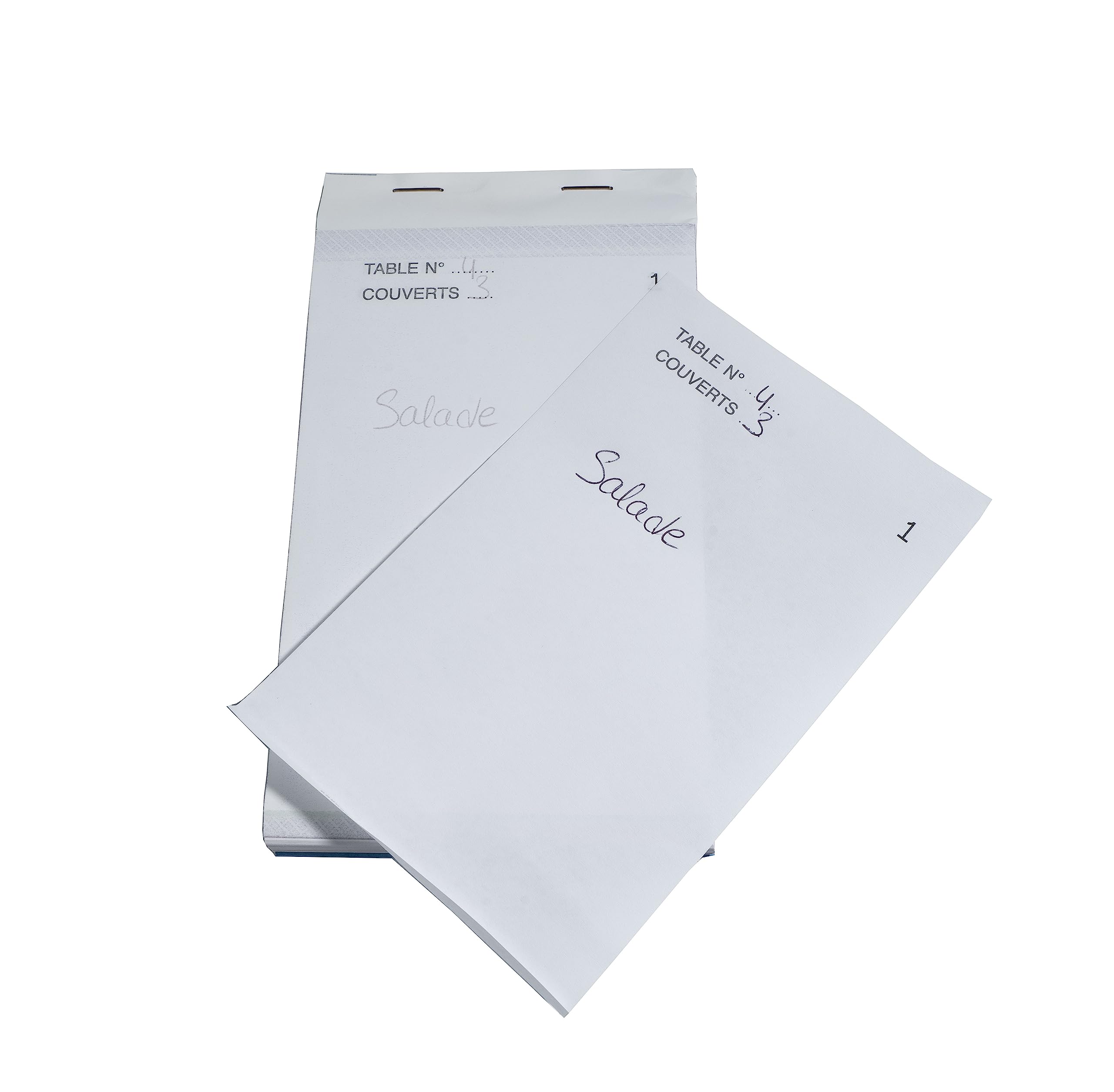 Exacompta - Réf. 96201E - Carton de 50 blocs Maître d'Hôtel - Carnet de commande pour restaurants - 50 feuillets blancs autocopiants en 2 exemplaires numérotés - Format vertical 8 x 15 cm