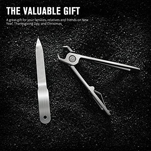 FERYES Nail Cutter Toenail Clippers for Thick Nails with Metal Nail File - 15mm Wide Jaw Nail Clipper for Tough Fingernails - Stainless Steel Nail Trimmers Fingernail Clipper for Seniors, Men & Women… - Thumbnail 7