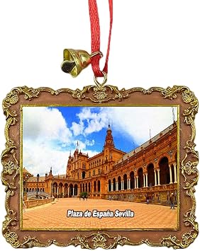 Plaza de Espana Sevilla Spain Travel Souvenir Xmas Tree Ornament Hanging Pendant Home Christmas Party Decoration
