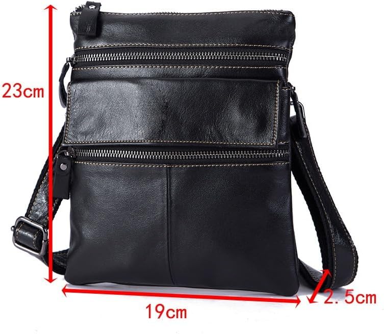 Crossbody Bag for Men in Genuine Leather, Stylish Shoulder Handbag with Pocket Design Gift Box