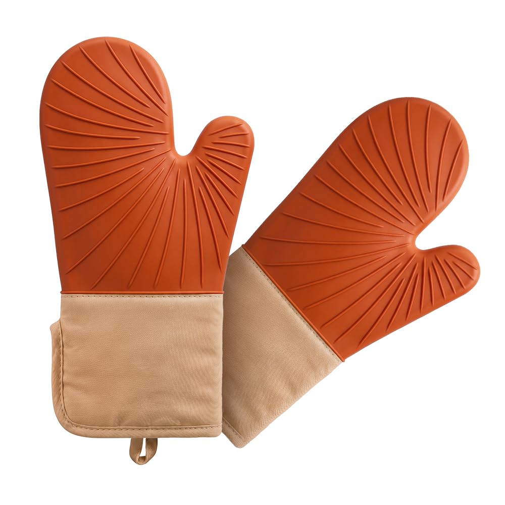 Metamorisy,silicone oven heat resistant gloves,up to 260°C oven mitts