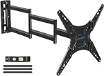MOUNTUP TV Supports muraux pour la plupart des TV 26-60 pouces, Plein mouvement TV Bracket avec pivotant et extension, bras articulés, incrustation, nivellement, conception monotube, Max VESA 400x400mm jusqu'à 77lbs, MU0009
