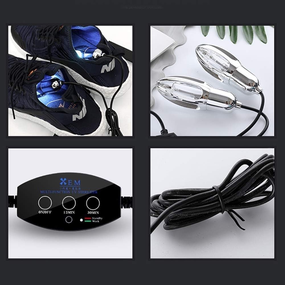 Generico Sterilizzatore UV per Scarpe, Deodorante Disseccante, Elimina Funghi e Germi, con Ozono, Set da 2