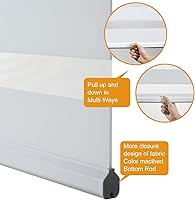 Vista 11 de Persilux Cordless Zebra Blinds for Windows Free-Stop Roller Window Shades (22" W X 64" H, Grey) Dual Layer Light Control for Day and Night, Light