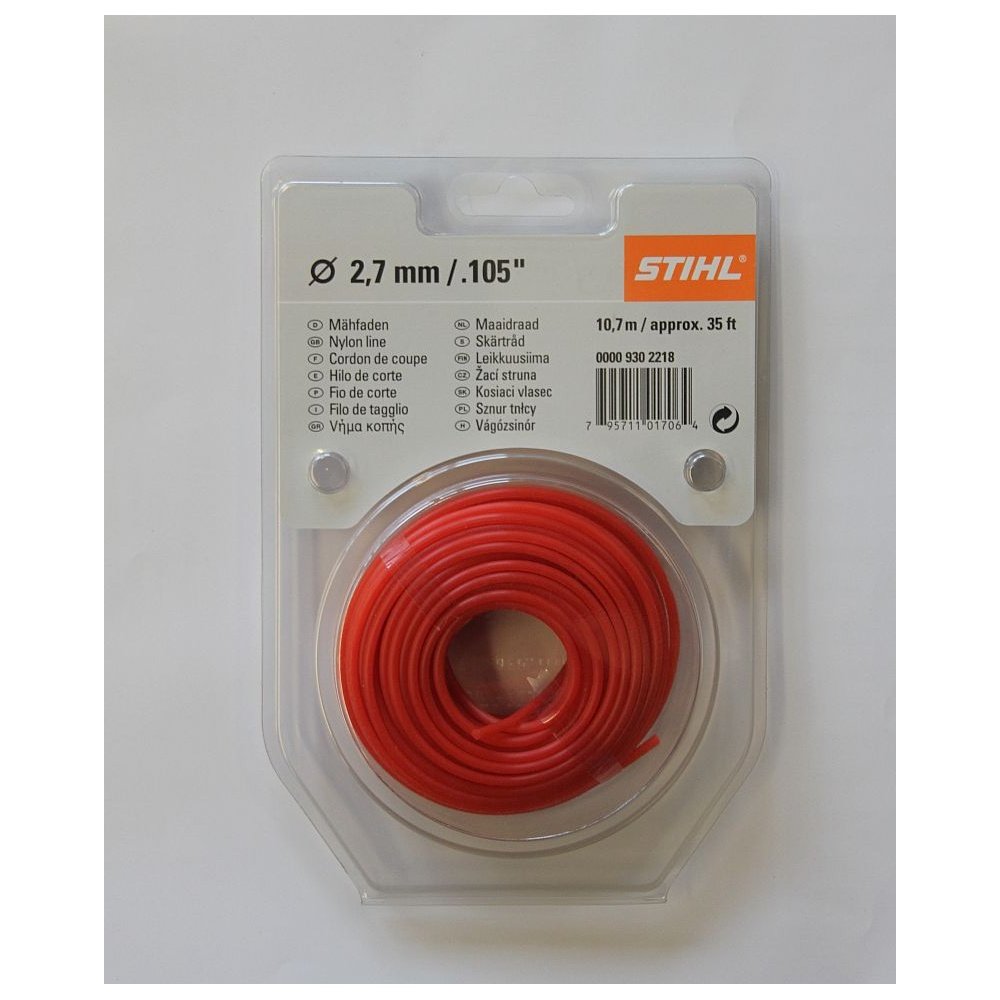 Stihl Grau / Orange 10.8 M Roll Of Round Mowing Line 2.7 Mm