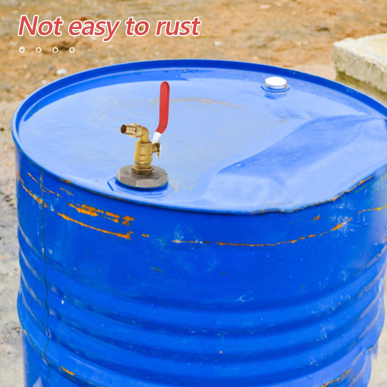 ABOOFAN Robinet Pour FûT De 2 Pouces En Laiton Avec Joint ÉTanche Robinet De Pluie Pour Baril De 55 Gallons Installation Facile Sans Outils Avec Ruban TéFlon