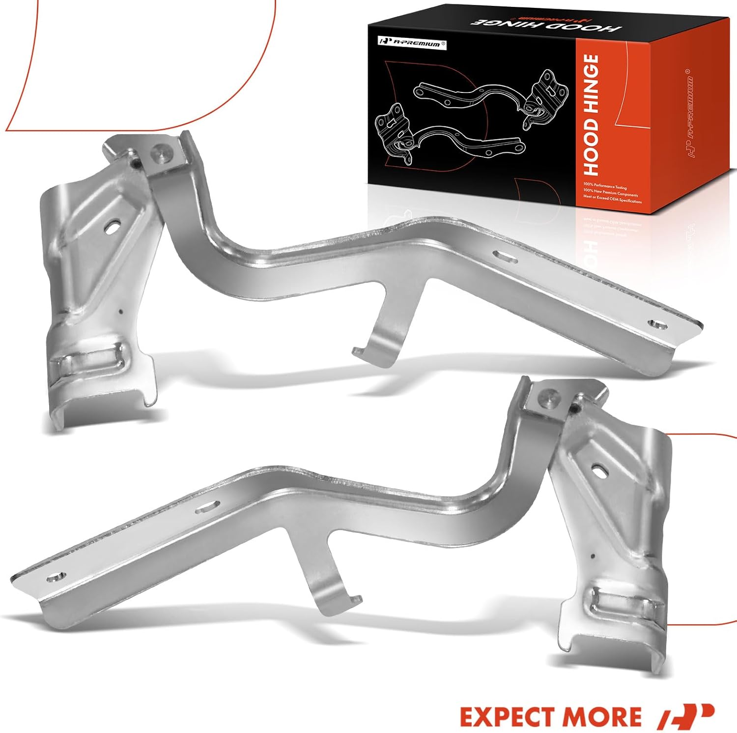 A-Premium Driver and Passenger Hood Hinges Compatible with Nissan Pathfinder 2013-2020 Sport Utility, Set of 2 Front Left and Right Side Hood Hinges, Replace# 654003KA1A, 654013KA1A