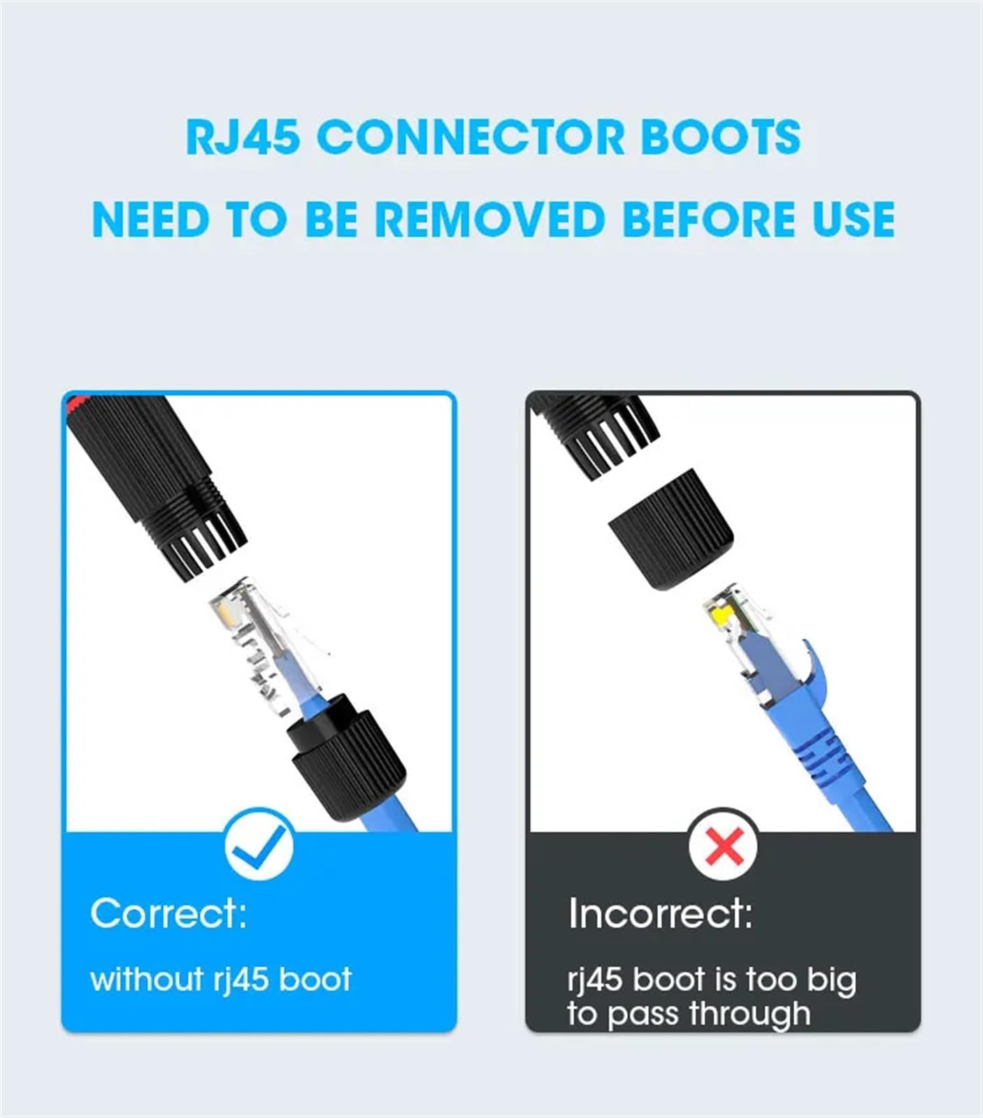 GEDIZ Coupleurs étanches Connecteurs de coupleur RJ45 étanches IP67 Coupleurs étanches Ethernet Cat 5/5e/6A (Color : ZTT-FSK-BK-001)