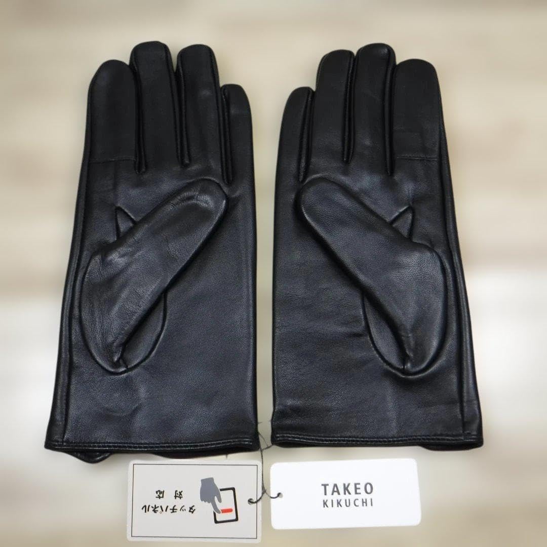 Amazon.co.jp: タケオキクチ 羊革 黒 ラムレザー グローブ 手袋 スマホ