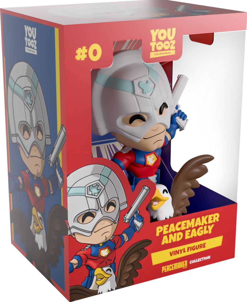 Youtooz Peacemaker And Eagly 5" Vinyl Figure, Official DC Collectible Featuring Peacemaker And Eagly, Premium Display Figure For Fans And Collectors