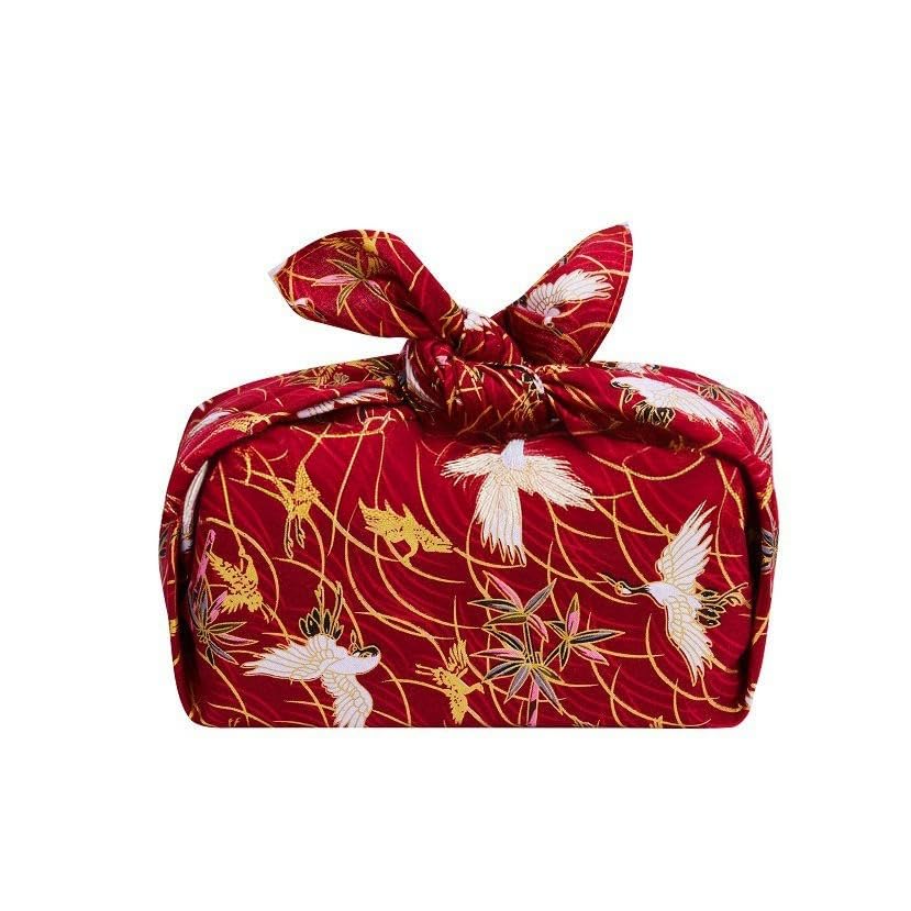 Japan Wrap The Cloth Cotton Line, 45–95 cm, 10 Stück, wiederverwendbares Geschenktuch mit blauem Vogel(Blue Bird,95 * 95cm)