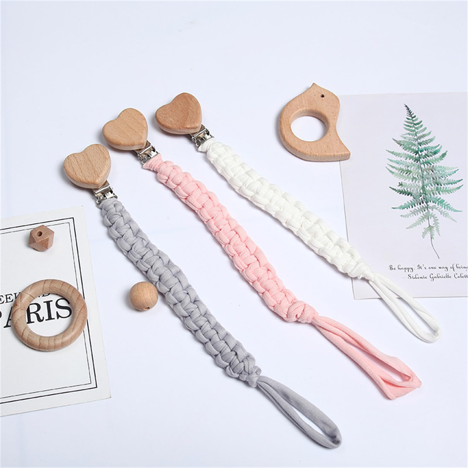 3 Süße Schnullerketten Aus Baumwolle - Praktisch & Stylisch Für Babys