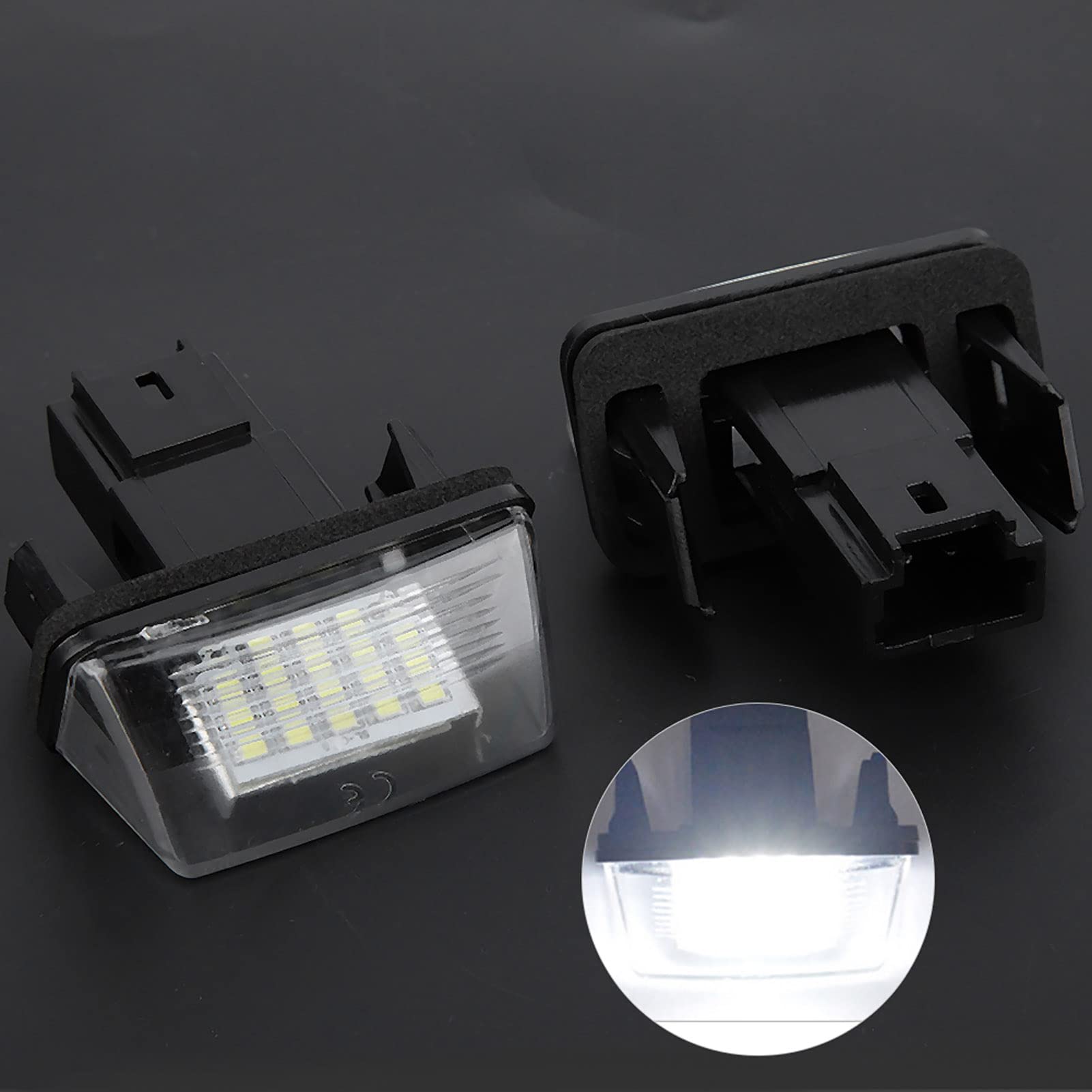 Luces De Matrícula LED Para C3 2002 2009 2 Piezas Reemplazo Directo Compatible Con Faros De Placa De Licencia Originales Iluminación Brillante Y Duradera