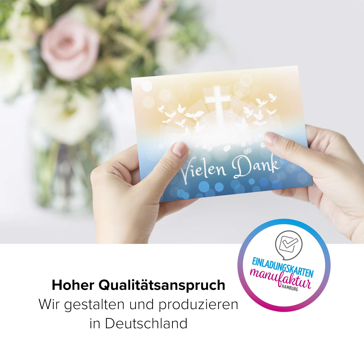 Konfirmationskarte Mit Fisch-Motiv In Gold – Moderne Glückwunschkarte Mit Umschlag, DIN A6