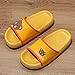 XZDNYDHGX Pantoufles Antidérapantes pour Femmes,Accueil Pantoufles de glissière d'ours de Bande Pantoufles Femmes, Couple antidérapant Tongs Sandales de Plage Pantoufle Jaune 38-39