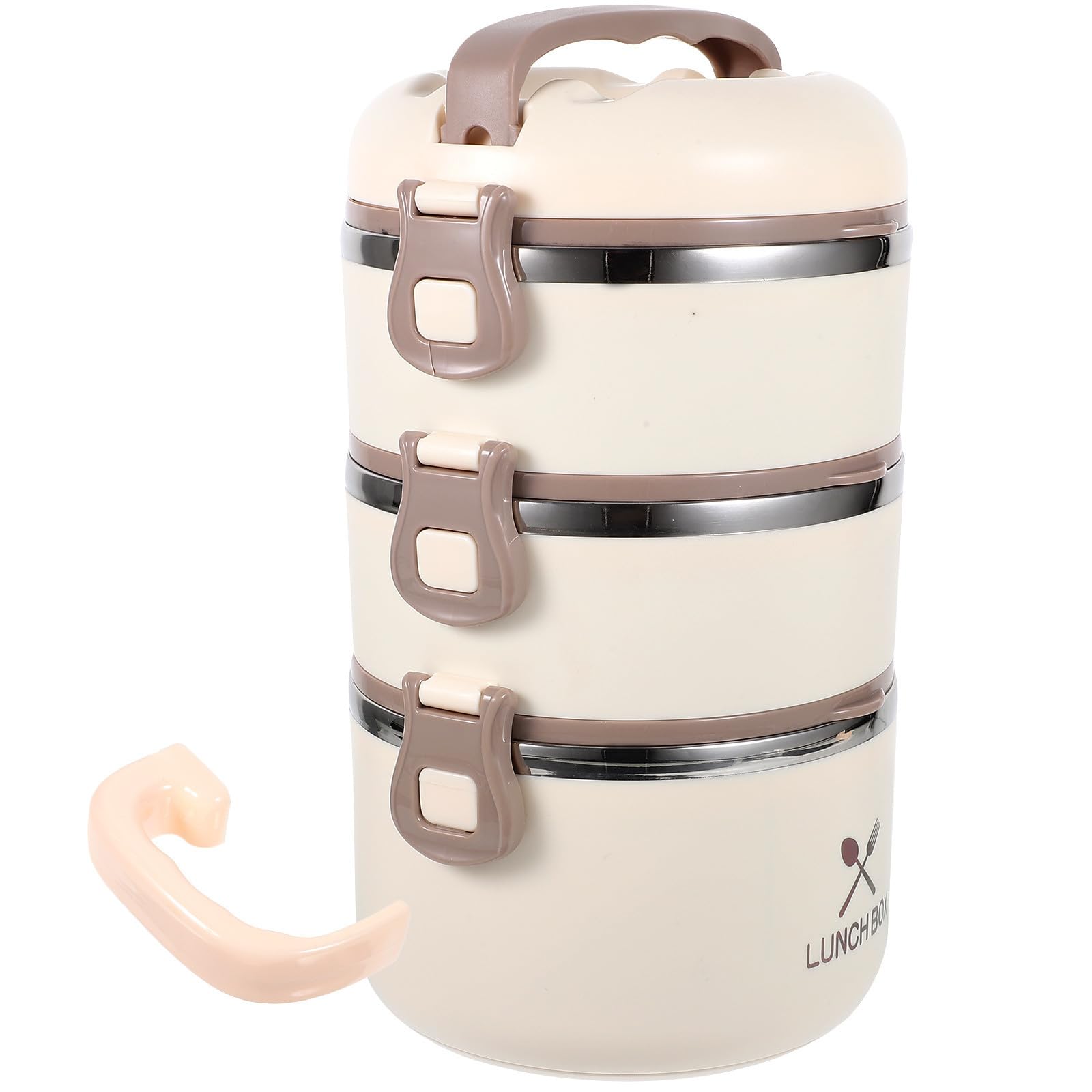 Kichvoe Fiambrera Térmica de Acero Inoxidable de 3.25l Tapa a Prueba de Derrames y Diseño Sellado, Adecuado para Estudiantes y Trabajadores en Oficina