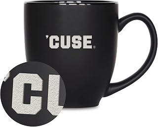 Rico Industries NCAA (S Schools) Standard 15oz Laser Engraved Matte Black Ceramic Bistro Mug - For Hot or Cold Drinks