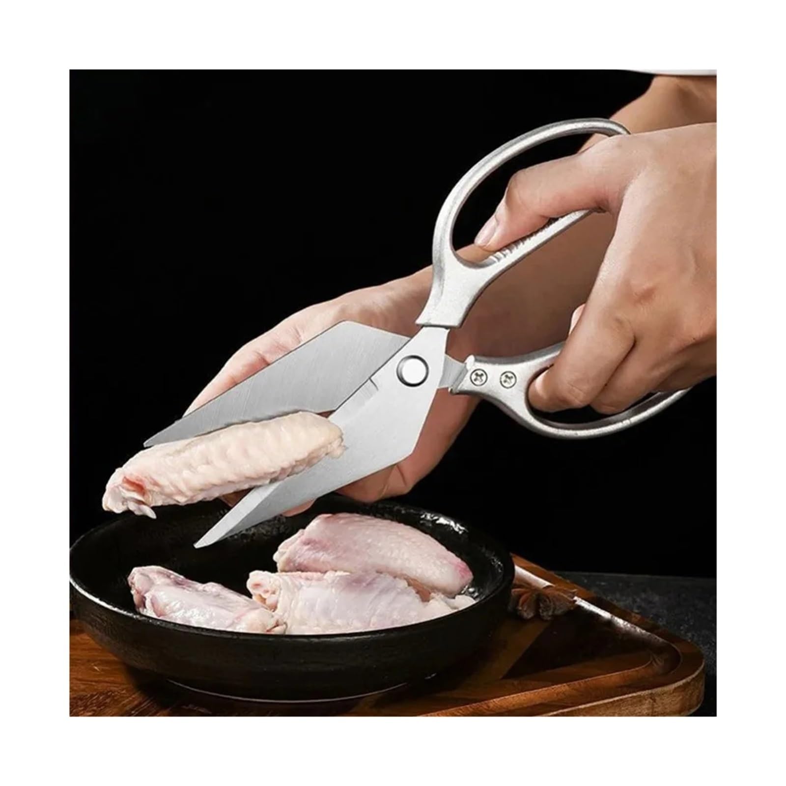 Mehrzweck-Küchenschere for Schneiden von Gemüse, Fleisch, Fisch, Huhn, Knochenschere, Kunststoffgriff, Klinge aus rostfreiem Stahl