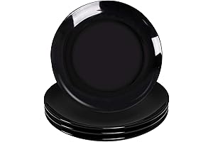 DELLING Black Ceramic Plates Set: Elegance Meets Durability