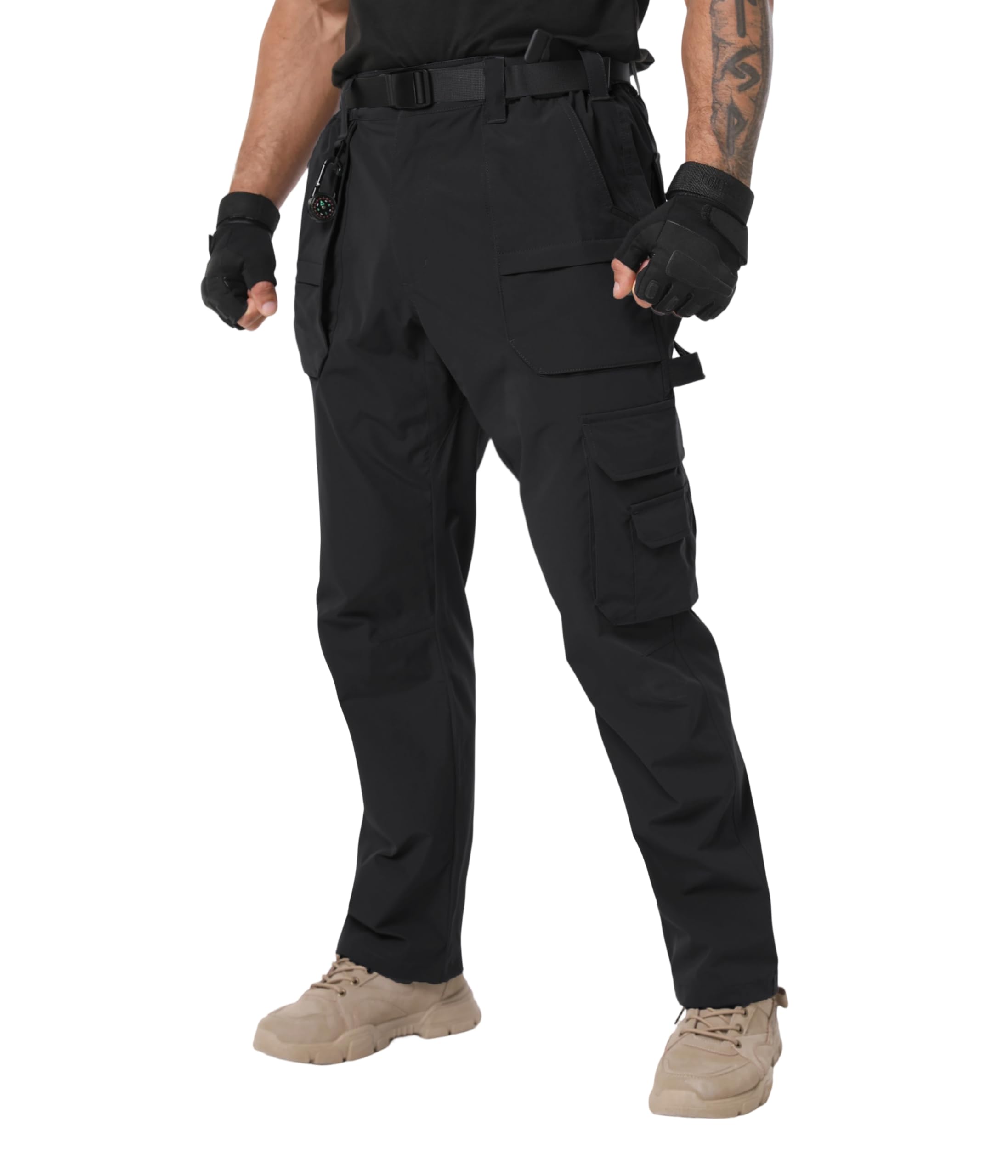 NATUVENIX Tactical Pants for Men Stretch Ripstop Mens Work Pants Lightweight Hiking Cargo Pants Men Water Resistant