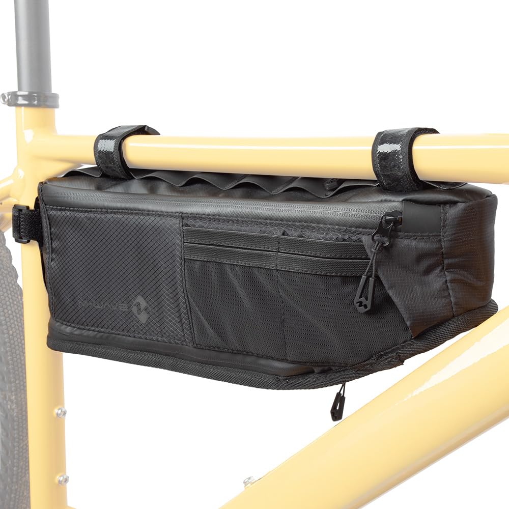 M-Wave Frame Bag Bicycle Gravel, Bikepacking, Waterproof, Reflective, Bicycle Bag, Rough Ride Triangle Black Series