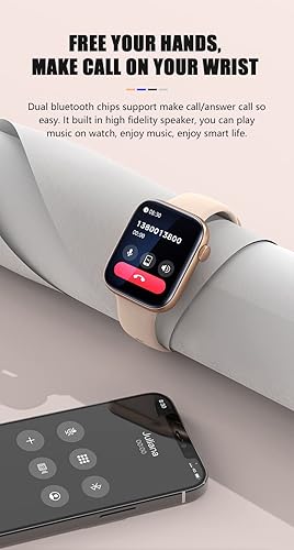 Miniatura 7 de CHOKOVIE Reloj inteligente para hombres y mujeres pantalla táctil completa de 18 pulgadas esfera de llamadareceptor reloj de fitness frecuencia