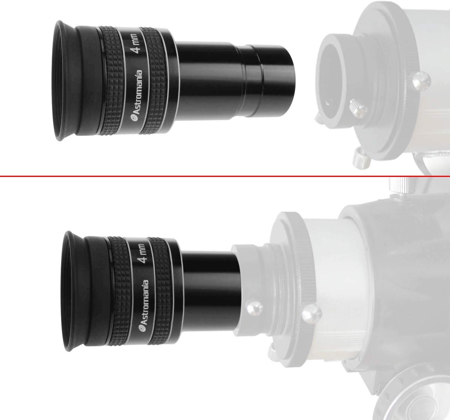 Astromania 1.25" 4mm 58-Degree Planetary Eyepiece - Bundle with - 1.25" Narrowband H-Beta Filter