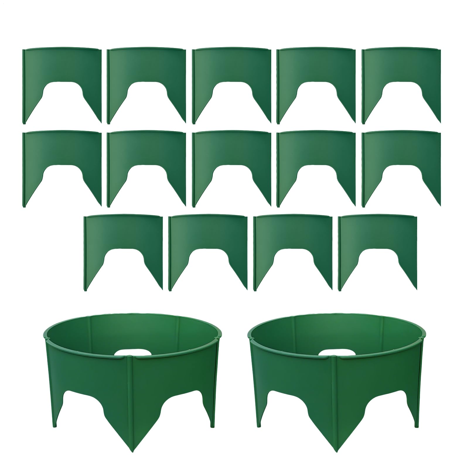 Planting Grow Rings (24 Pieces) - Round Edging Plant Support | Circular Landscape Garden Protector | For Deep Watering Vegetables Hèrbs Flowers, Separate Rock And Soil Moisture Retention ABS Material
