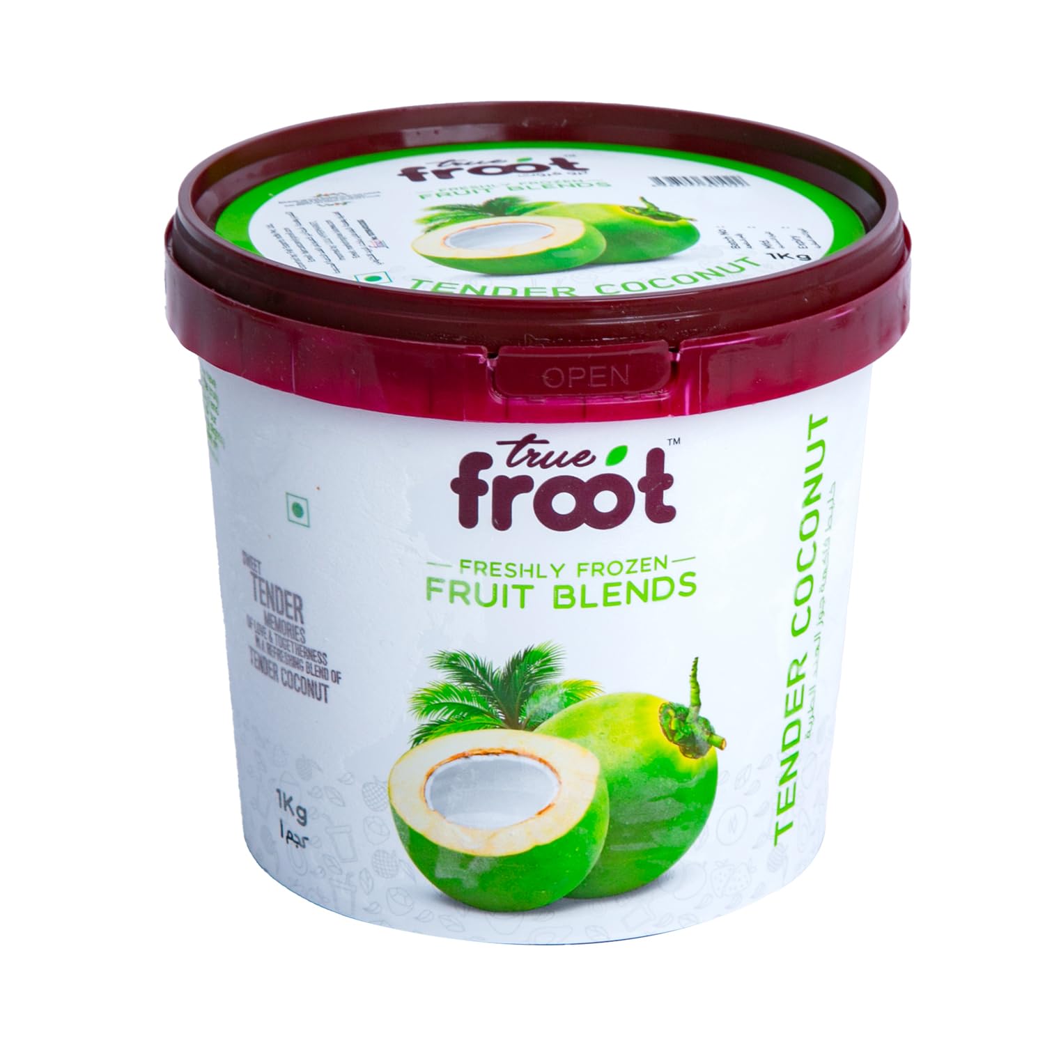 True FrootFreshly Frozen Tender Coconut Fruit Blend 1Litre