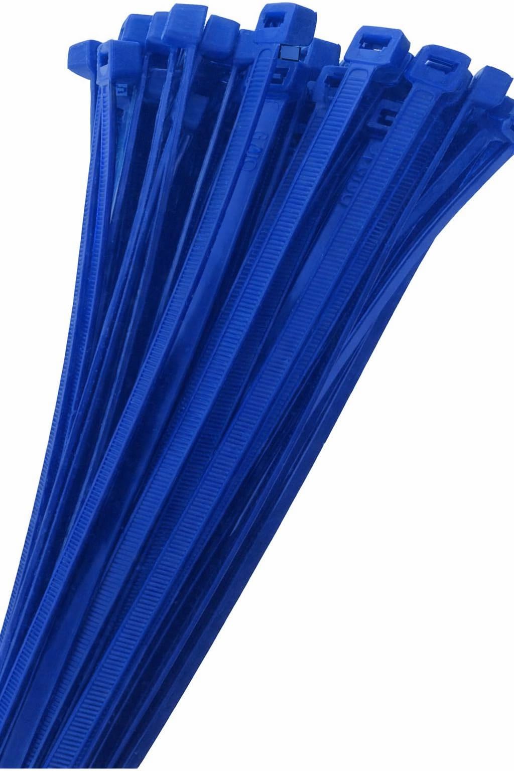Knnx Blue Cable Ties 200Mm X 4.8Mm Pack Of 100 Tensile Strength 22.43Kg